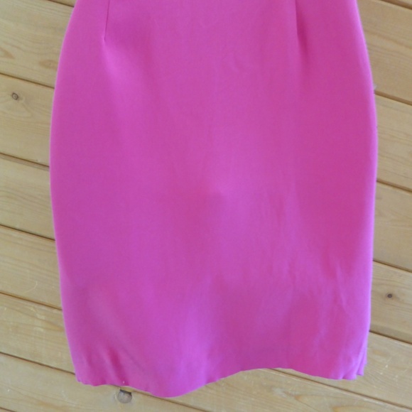 JAYGODFREY Hot Pink 100% Silk One Shoulder Party Cocktail Sleeveless Tank Dress - Picture 9 of 11